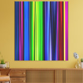 Een regenboog van strepen - LGBTQIA Canvas Afdruk (Insitu (Woonkamer))