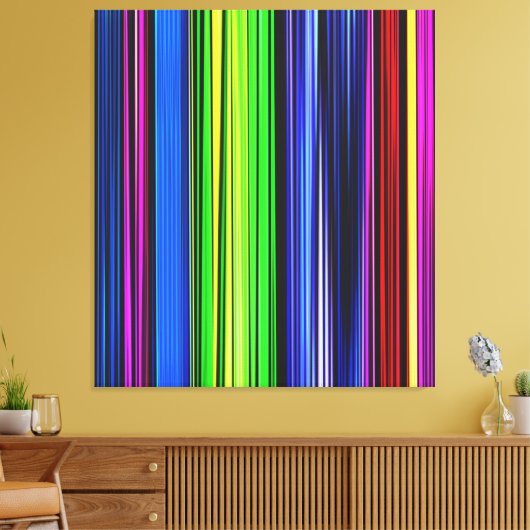 Een regenboog van strepen - LGBTQIA Canvas Afdruk (Insitu (Woonkamer))