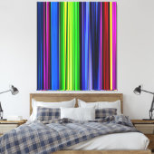 Een regenboog van strepen - LGBTQIA Canvas Afdruk (Insitu (Slaapkamer))
