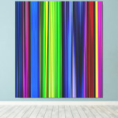 Een regenboog van strepen - LGBTQIA Canvas Afdruk (Insitu (Houten vloer))