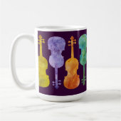 Een regenboog van Violins op Plum Koffiemok (Links)