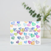 Een regenboog voor je op een briefkaart (Staand voorkant)