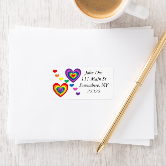 Een regenboog voor mijn Valentijn Etiket (Insitu)