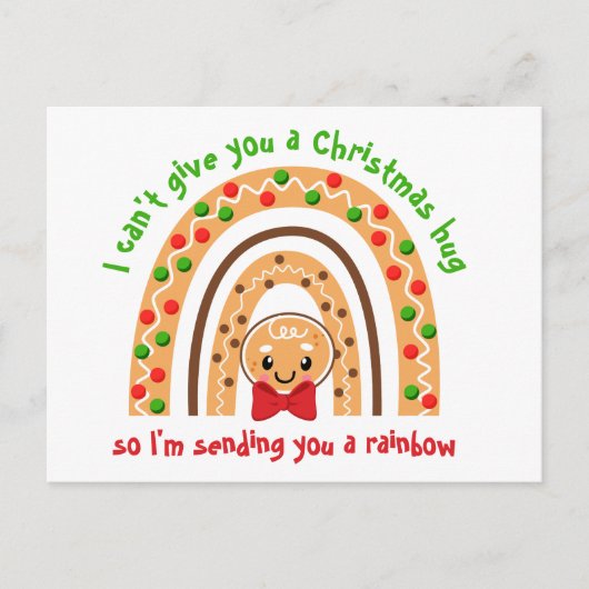 Een regenboogbrood met kerstmis sturen briefkaart (Voorkant)