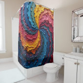 Een regenboogtrots op de wereld douchegordijn (In situ)