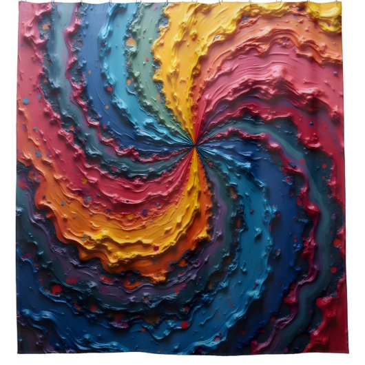 Een regenboogtrots op de wereld douchegordijn (Voorkant)