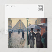 Een regendag in Parijs door Gustave Caillebotte Briefkaart (Voorkant / Achterkant)