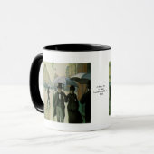 Een regendag in Parijs door Gustave Caillebotte Mok (Voorkant links)