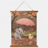 Een regendruppel van vriendelijkheid hangend wandkleed (Voorkant)