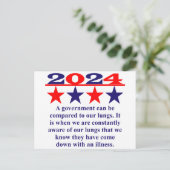 Een regering kan worden vergeleken - politieke pri briefkaart (Staand voorkant)