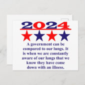 Een regering kan worden vergeleken - politieke pri briefkaart (Voorkant / Achterkant)