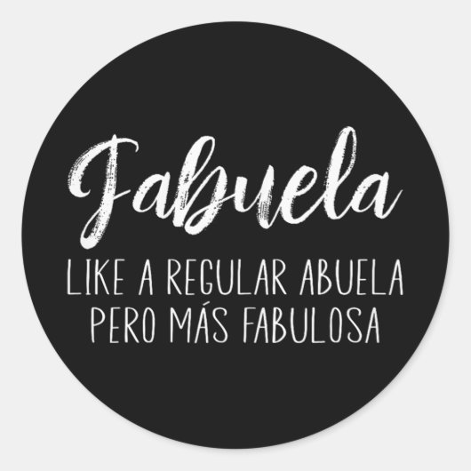 Een reguliere Abuela Para Fabuela Moederdag Ronde Sticker (Voorkant)