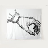 Een reikende hand wandtapijt wandkleed (Voorkant (horizontaal))