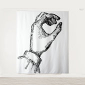 Een reikende hand wandtapijt wandkleed (Voorkant)