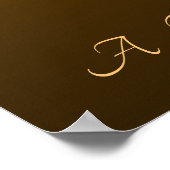 Een reis begint met een stap, Sinaasappel & Blauwe Poster (Hoek)