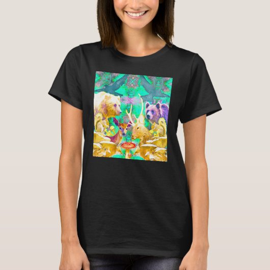 Een reis door de flora fauna Fungi T-shirt (Voorkant)