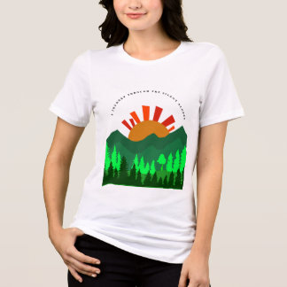 Een Reis Door de Stille Helling Retro Berg Tri-Blend Shirt