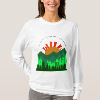 Een Reis Door de Stille Hellingen Retro Berg T-shirt