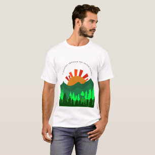 Een reis door de stille hellingen Retro berg T-shirt