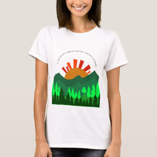 Een reis door de stille hellingen Retro berg T-shirt