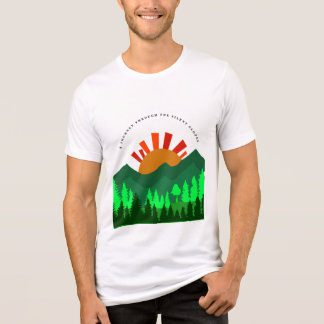 Een reis door de stille hellingen Retro berg Tri-Blend Shirt