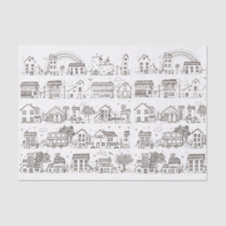 Een reis door het dorp rond de doedelen - tissuepa tissuepapier