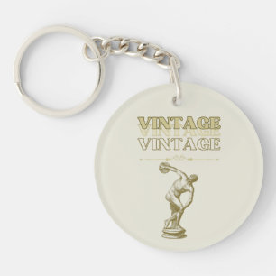 Een reis door vintage esthetiek sleutelhanger