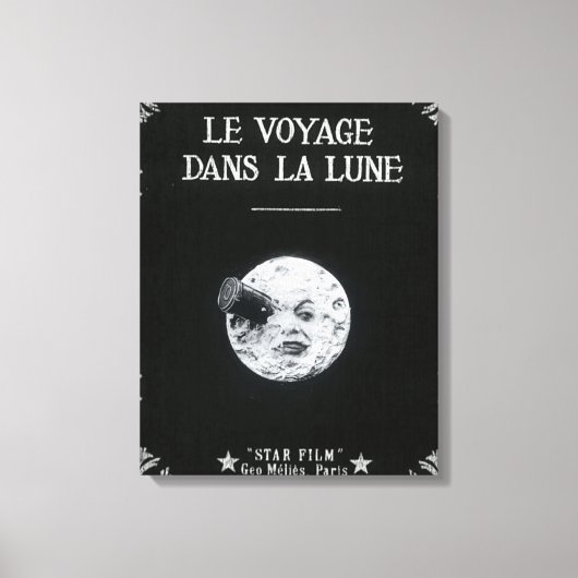 Een reis naar de film van de Moon Canvas Afdruk (Voorkant)