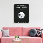 Een reis naar de film van de Moon Canvas Afdruk (Insitu (Woonkamer))