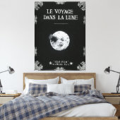 Een reis naar de  film van de Moon Canvas Afdruk (Insitu (Slaapkamer))