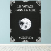 Een reis naar de  film van de Moon Canvas Afdruk (Insitu (Houten vloer))