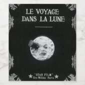 Een reis naar de  film van de Moon Wijn Etiket (Enkel label)