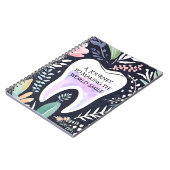 Een reis naar de glimlach: Boho Floral Dental Stud Notitieboek (Linkerzijde)