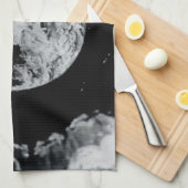 Een reis naar de maan (B&W) Theedoek (Quarter Fold)