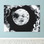 Een reis naar de maan canvas afdruk (Insitu (Houten vloer))