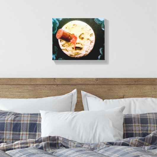 Een reis naar de maan canvas afdruk (Insitu (Slaapkamer))