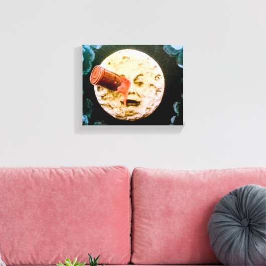 Een reis naar de maan canvas afdruk (Insitu (Woonkamer))