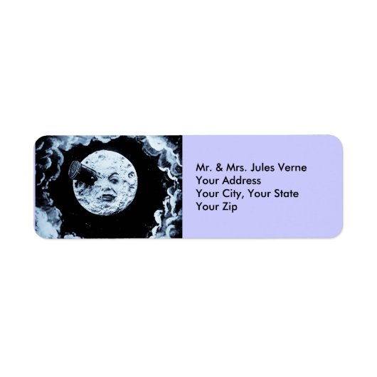 Een reis naar de maan etiket (Voorkant)