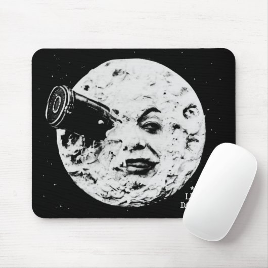 *Een reis naar de maan* Mousepad Muismat (Met muis)