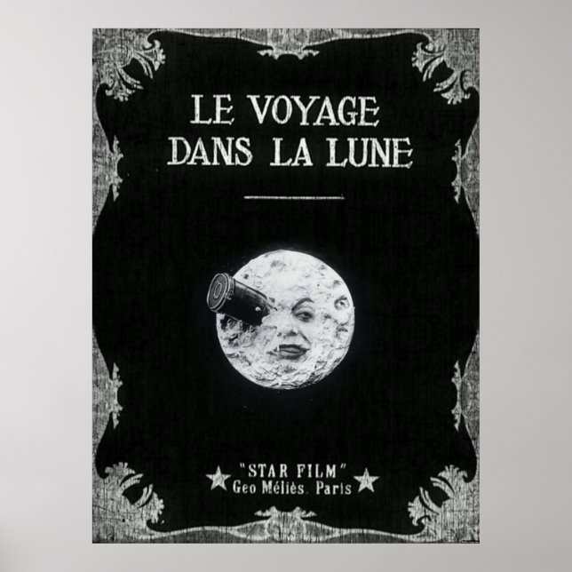 Een reis naar de maan of Le Voyage dans la Lune Re Poster (Voorkant)