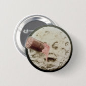 Een reis naar de maan ronde button 5,7 cm (Voorkant /achterkant)