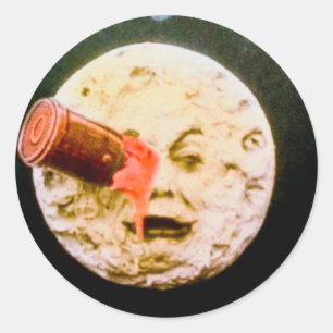 Een reis naar de maan ronde sticker