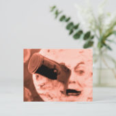 Een reis naar de maan (Sepia Roos) Briefkaart (Staand voorkant)