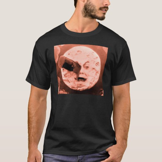 Een reis naar de maan (Sepia Roos) T-shirt (Voorkant)