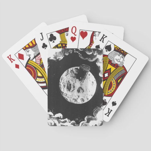 Een reis naar de maan speelkaarten (Achterkant)
