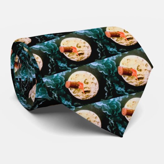 Een reis naar de maan stropdas (Opgerold)