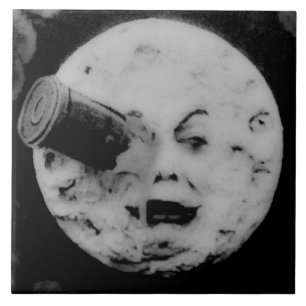 Een reis naar de maan tegeltje