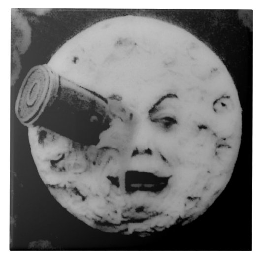 Een reis naar de maan tegeltje (Voorkant)