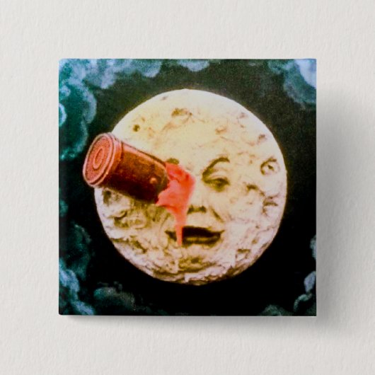 Een reis naar de maan vierkante button 5,1 cm (Voorkant)