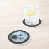 Een reis naar de maan zandsteen onderzetter (Zijkant)